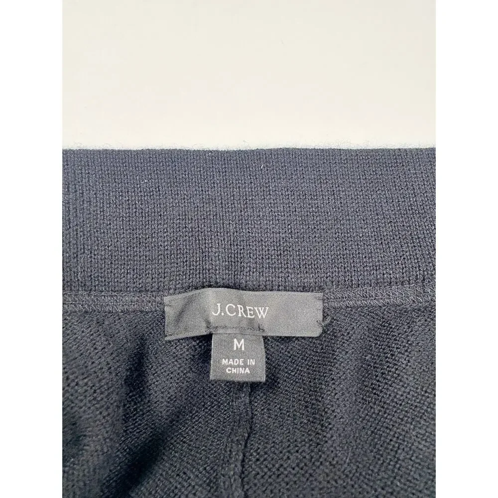 Quiet Luxury Luxe Lounge J.Crew Cotton Cashmere Black Jogger Athleisure Pristine